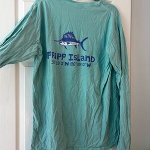 Comfort Colors Fripp Island Aqua Blue Longsleeve Tee